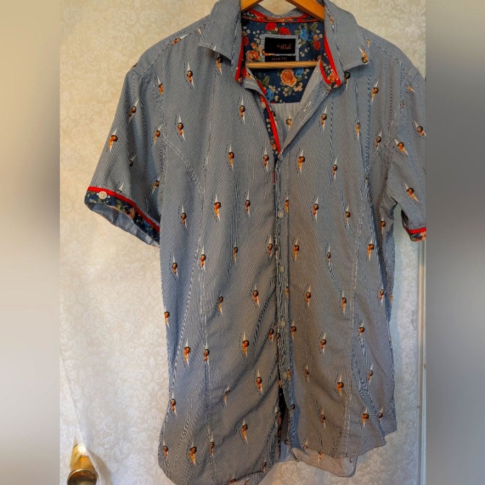 Peep Show Girl Detail Eight X Premium Short Sleeve Shirt XL‎